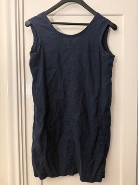 Toad & Co Lightweight Dress - Classic Navy Sleeveless Shift - Women's Medium